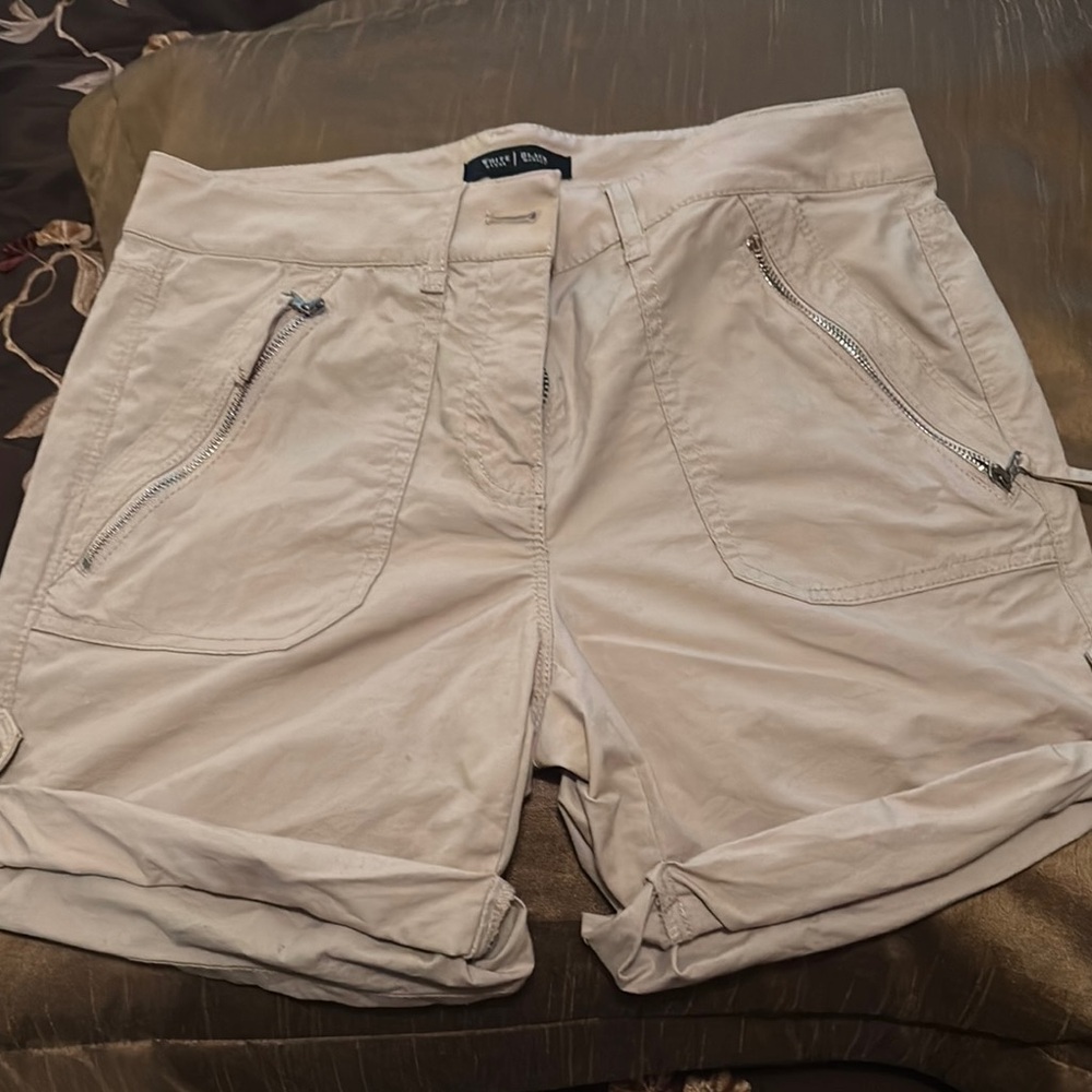 White House Black Market Cream Cargo Shorts